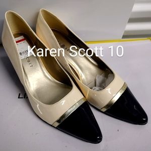 Karen Scott size 10 black and cream